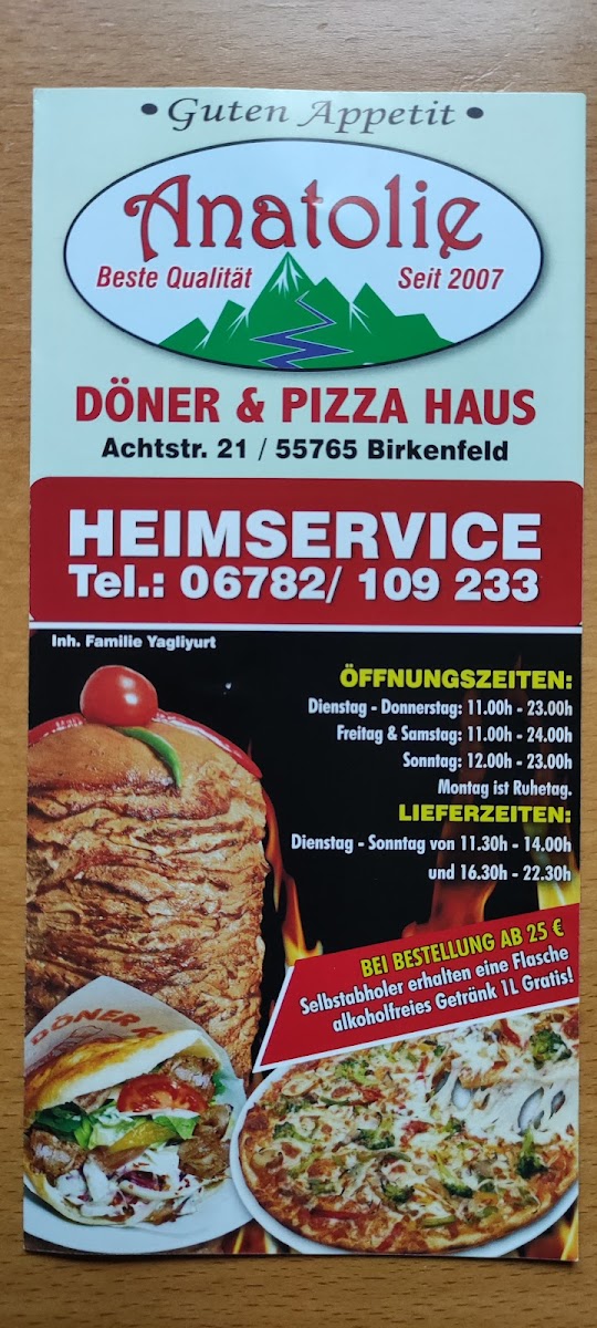 Menu Anatolie Döner & Pizza Haus-3